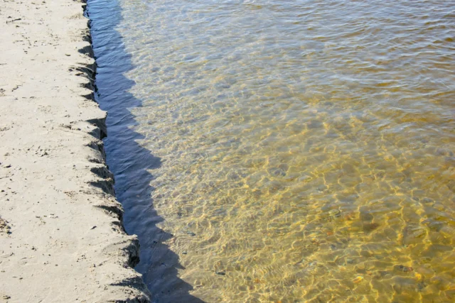 вода в речке Анапка выглядит чистой, но на самом деле нет