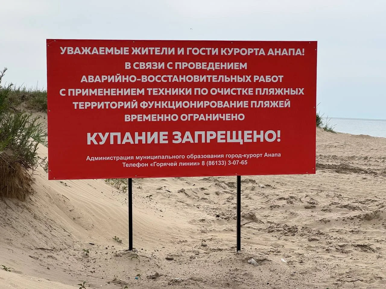 купание в Анапе запрещено